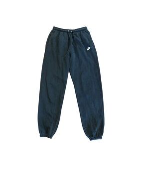 Nike black sweatpants with white logo,